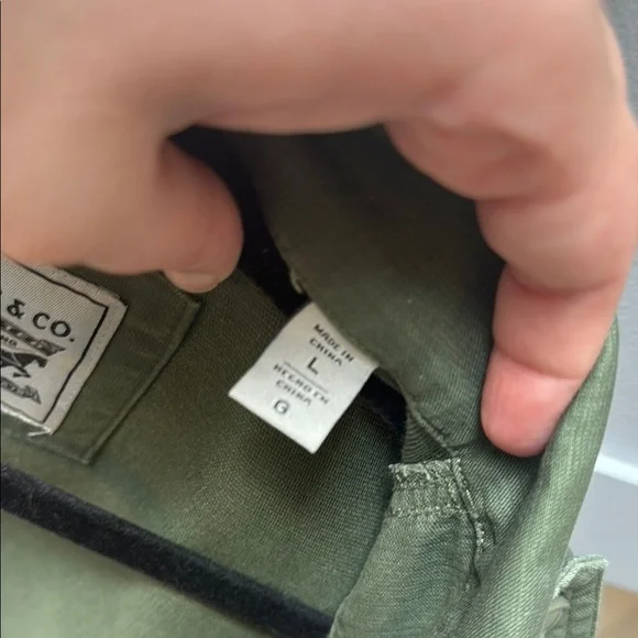 Levi’s Embroidered Green Military Jacket - Picture 5 of 12